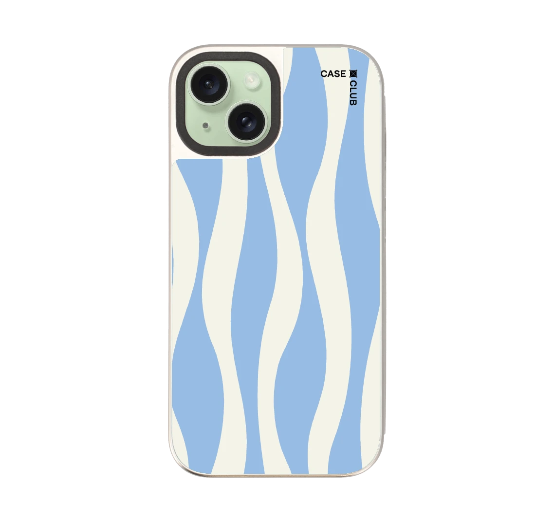 ลายคลื่นน้ำสีขาวน้ำเงิน